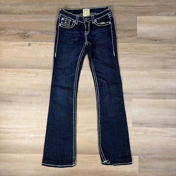 L.A. idol Denim - L.A. Idol Low Rise Boot Cut Jeans with Contrast White Stitching, Size 3
